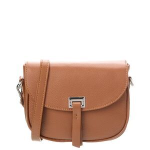 Italian Leather Crossbody, Brown